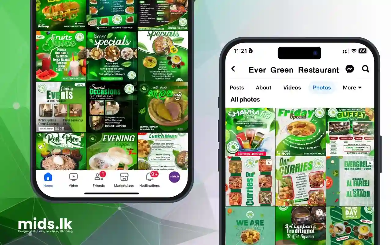 Restaurant social media design